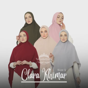 Khimar CLARA CRINKLE SIZE L Valenshaqueen Hijab Bergo Tali JUMBO Bahan Crinkle Airflow