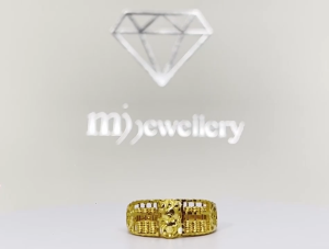 MJ Jewellery 375/9K Gold Pixiu Abacus Ring C92