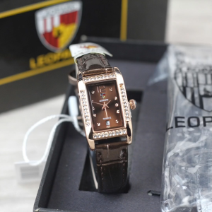 JAm tangan Leopard 8087 tali kulit tanggal aktif analog original wanita