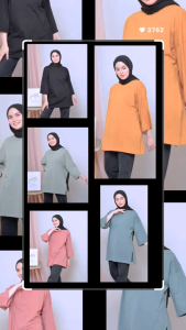 Kaos Polos Wanita Oversized Lengan 7/8: Desain Kasual & Nyaman