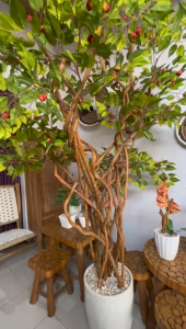 Pohon Anggur Artificial 200cm Pohon Hiasan Dekorasi Rumah Dan Ruang Hiasan Pojok Hiasan Sudut Pohon Anggur Plastik / Latex