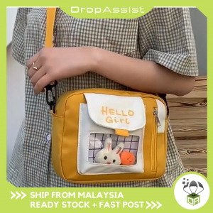 DROPASSIST 1719 Woman Korean Style Nylon Canvas Sling Handbag Crossbody Shoulder Messenger Bag Wanita Beg Tangan Murah