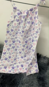 ชุดเดรสเด็กลายดอก ผูกไหล่