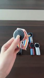 EFJ206 Jam bulat Digital Watch Strap Kanvas Jam Tangan LED Jam Tangan Kanvas