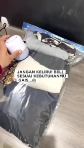 27HH Vacum Plastic Bag Travel Serbaguna Ziplock Penyimpanan Pakaian Set Traveling