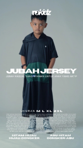 JUBAH HOODIE ANAK JERSEY ROKIDZ Gamis Sholat Anak Laki-laki by ROSAL