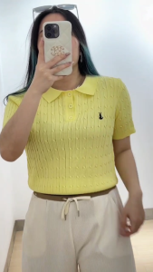6161 Cally Collar Button Top Blouse Atasan Wanita