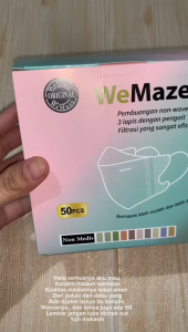 Masker Duckbill 3ply WEMAZE / WE MASK / Facemask Mix Warna isi 50pcs Facemask