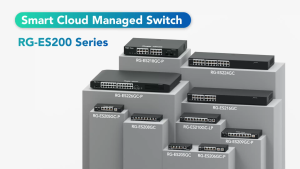 RUIJIE │ RG-ES206GS-P │ 6-Port Gigabit Smart Cloud Managed PoE Switch │ 54W PoE Power Budget │ desktop Steel Case