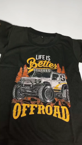 MONSTAHOP KIDS ( Kaos Anak ) Kaos Anak Laki-Laki Perempuan Motif MOBIL OFFROAD LIFE IS Bahan 24s
