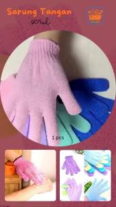 SRS (COD YES) SARUNG TANGAN MANDI GOSOK BADAN SCRUB Bath Sponge Spons Mandi - 1 PCS (WARNA ACAK)