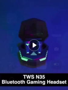 Tacao Headset Bluetooth N35 Gaming Earphone Bluetooth V5.3 Digital LED Display HI Bass