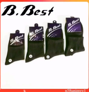Black Socks Polycotton Casual School Sock Stokin Hitam Sekolah Stoking Formal Murah