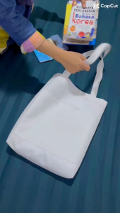 Totebag Tote Bag Kantong Depan Islami Ngaji Quotes Tas Sekolah Kuliah Kerja Goodiebag Goodie Bag