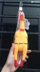 KZT Mainan Ayam Karet Teriak Kecekek: Mainan Anak Ukuran M