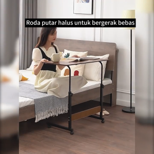 UKnow100% kayu padat Meja Laptop Lipat Adjustable Minimalis