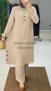 TEMANITA 03 Shella Oneset Import Premium Setelan Atasan dan Celana Wanita Dewasa Muslim Modis Trendy\nTEMANITA 05 Shella Oneset Import Premium Setelan Atasan dan Celana Wanita Dewasa Keren Terbaik\nTEMANITA 04 Shella Oneset Import Premium Setelan Atasan dan Celana Wanita Dewasa Kece Kekinian