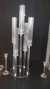 New Acrylic 5-Head Candle Holder Wedding Hotel Western Restaurant Birthday Party Home Candle Holder Feast Banquet Birthday festival