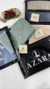 Kerudung Paris Judul Pouch Azara /Hijab Standar 110x110 Polos