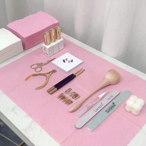 แผ่นรองกันเปื้อน แผ่นรองหัว แผ่นรองอเนกประสงค์ สีดำ สีชมพู สีฟ้า กระดาษปูโต๊ะสัก 3ชั้นอย่างหนา