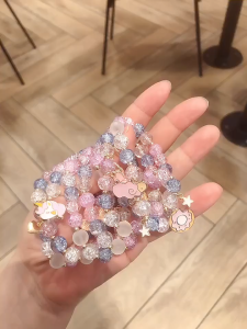 Pharaoh🎀COD: Aksesori Fashion Gelang Warna Perhiasan Ledakan Kristal Kartun Wanita