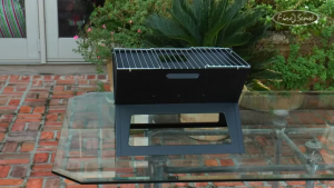 Orzee Notebook BBQ Grill Outdoor Charcoal Portable Foldable Black Camping Hiking BBQ Griller Barbecue Cooking