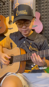 Thomson TG120 34" Acoustic Electric Baby Guitar with Full setup and Accessories Made in Indonesia