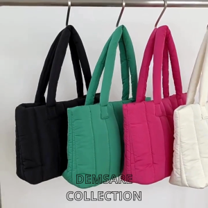 ARUMI Puffy Bag Resleting Totebag Wanita Resleting Cute Korean Style Terbaru Shoulder Bag Kekinian