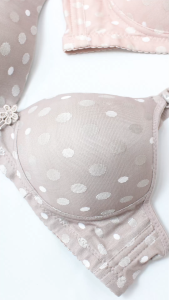 Youve (YouHave) BH Wanita Bra Pakaian Dalam Wanita BH Bra Tanpa Kawat Busa Sedang Polkadot 100167