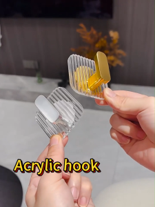 MEIDOO Acrylic wall hanging wall hook no need to drill holes and no damage to the wall light and traceless luxurious and convenient for bathroom