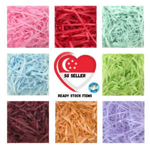 LOCAL SELLER 🇸🇬【Ready Stock】100G Colorful Shredded Crinkle Paper Raffia Filler Gift Box DIY Filling for Material 彩色碎皱拉菲纸