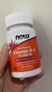 NOW FOOD VITAMIN D3 10000 IU - Vit D D-3 10000IU 120 Softgels