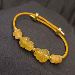 Vòng cáp ngũ điếu hồ ly tỳ hưu  TA Tóc Vàng siêu nhiều tóc luôn cho mệnh Thổ và Kim - Phong Thủy TUDO