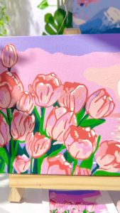 Paint by Numbers KIT - Flowers Series 20x20cm