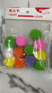 ปอมปอม ลูกบอลปอม ปอม ขนนุ่ม สำหรับทำงานฝีมือ DIY คละสี (ราคา/ห่อ) | เคแคมปัส เครื่องเขียน
