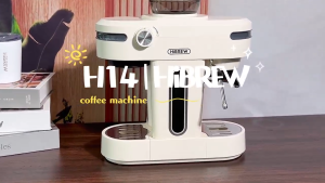 Máy pha - xay cà phê bán tự động 3 trong 1 Có 15 chế độ Thương hiệu Mỹ cao cấp HiBREW H14 Công Suất 1270W - Bh 12 Tháng