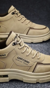 Giày Nam cổ cao Martin Da PU cao cấp Mẫu mới Hot Trend 2023 GH20 - Móc sắt cài - 2Seven