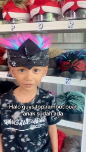 TOPI RAMBUT UDENG ANAK 5 - 15 TAHUN