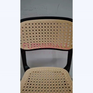 FURNIMALL PP Rattan Chair Nordic Plastic Chair Backrest Stackable Outdoor Chair Restaurant Dining Chair Kerusi Cafe