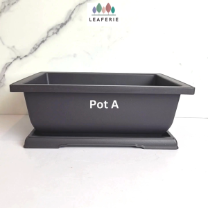 The Leaferie Bonsai rectangular square pots plastic imitation flowerpot flowerpots flower pot planter planters with tray