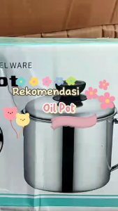 Oil Pot Wadah Saringan Minyak Goreng Stainless Steel