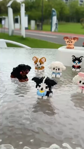 Mainan Blocks Brick Kitten Puppy DIY Puzzle Block Toy Dog & Cat Mini Block Balok Susun Kucing Anjing Hadiah