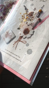 Kad Ucapan Yang Cantik Dengan Bunga Kering Floral Greeting Card Series 3D Universal Wish Card Birthday Blessing Card Flower