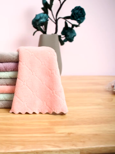Kitchen Towel Microfiber Kain Lap Absorbent Kitchen Rag Cleaning Rag Dish Cloth Kain Dapur 珊瑚绒洗碗布