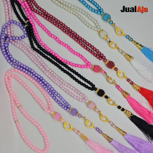 Tasbih Mutiara Mewah Cantik 99 Butir Souvenir Haji Umroh Tasbih Premium Zikir