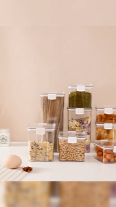 Harga Grosir - Kontainer Makanan Kue Kering / Toples Transparan Multifungsi