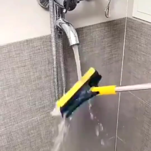 Sikat Lantai WC Kamar Mandi 2IN1 Wiper Sikat Pembersih Putar 120 Derajat Gagang Panjang Toilet Multifungsi SH O21