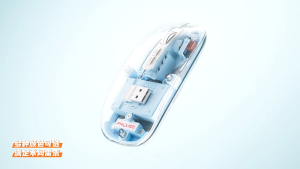 เมาส์ไร้สายบลูทูธใสเงียบสามโหมดชาร์จได้สำหรับแท็บเล็ตแล็ปท็อปคอมพิวเตอร์ตั้งโต๊ะสำหรับผู้หญิงออฟฟิศ