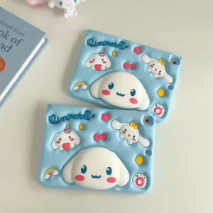 Xiaomi Redmi Pad SE 11 Inch Silikon Anak Tali Lanyard Cinnamoroll Gemoy Timbul Standing Case & Samsung Tab A9 Plus 11 Inch