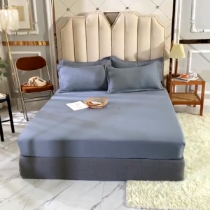 3in1 Plain Bedsheet No Lukot No Gusot Bedsheet Single/Queen/King Size MRK Quilted Mattress